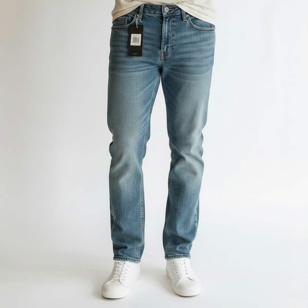 Buffalo David Bitton Max-X Slim Jeans Mens 38x32 Vintage Dirty Blue Denim NWT